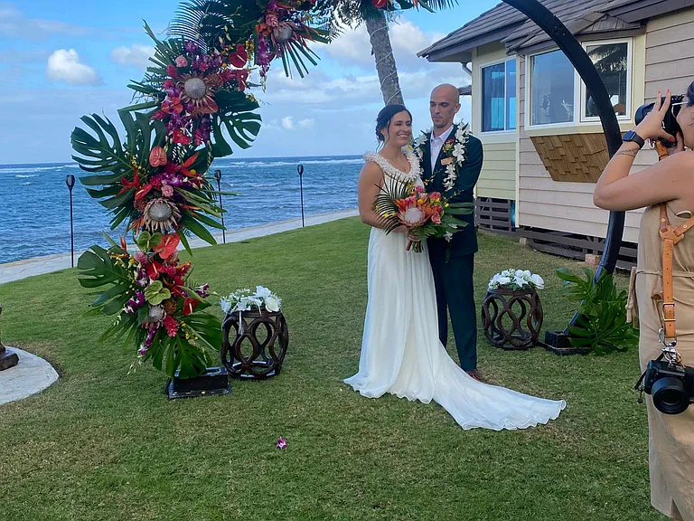 The wedding of my niece held in my yard.