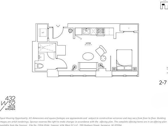 2nd image of 432 W 52nd St APT 7B
