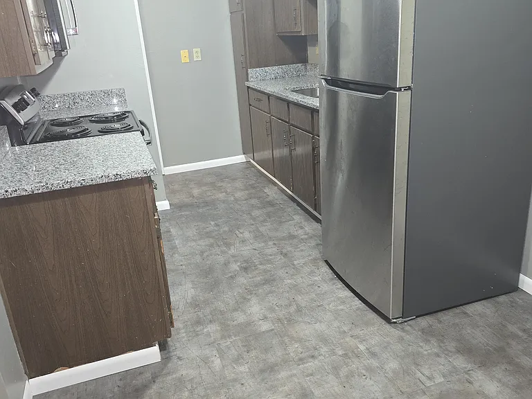 Kitchen from dining area