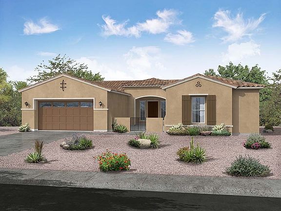 Spanish exterior elevation rendering Carina floor plan by William Ryan Homes Phoenix