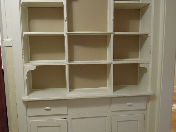 Built-in cabinets in kitchen