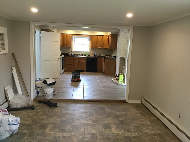Looking from family room into kitchen