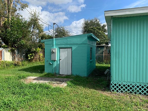 storage shed with washer / dryer hookup