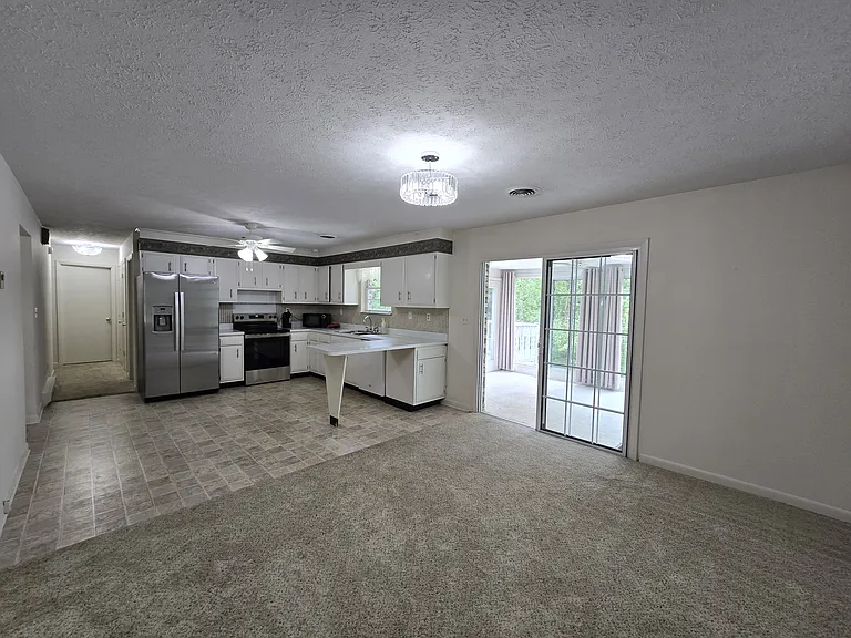Dining room and kitchen