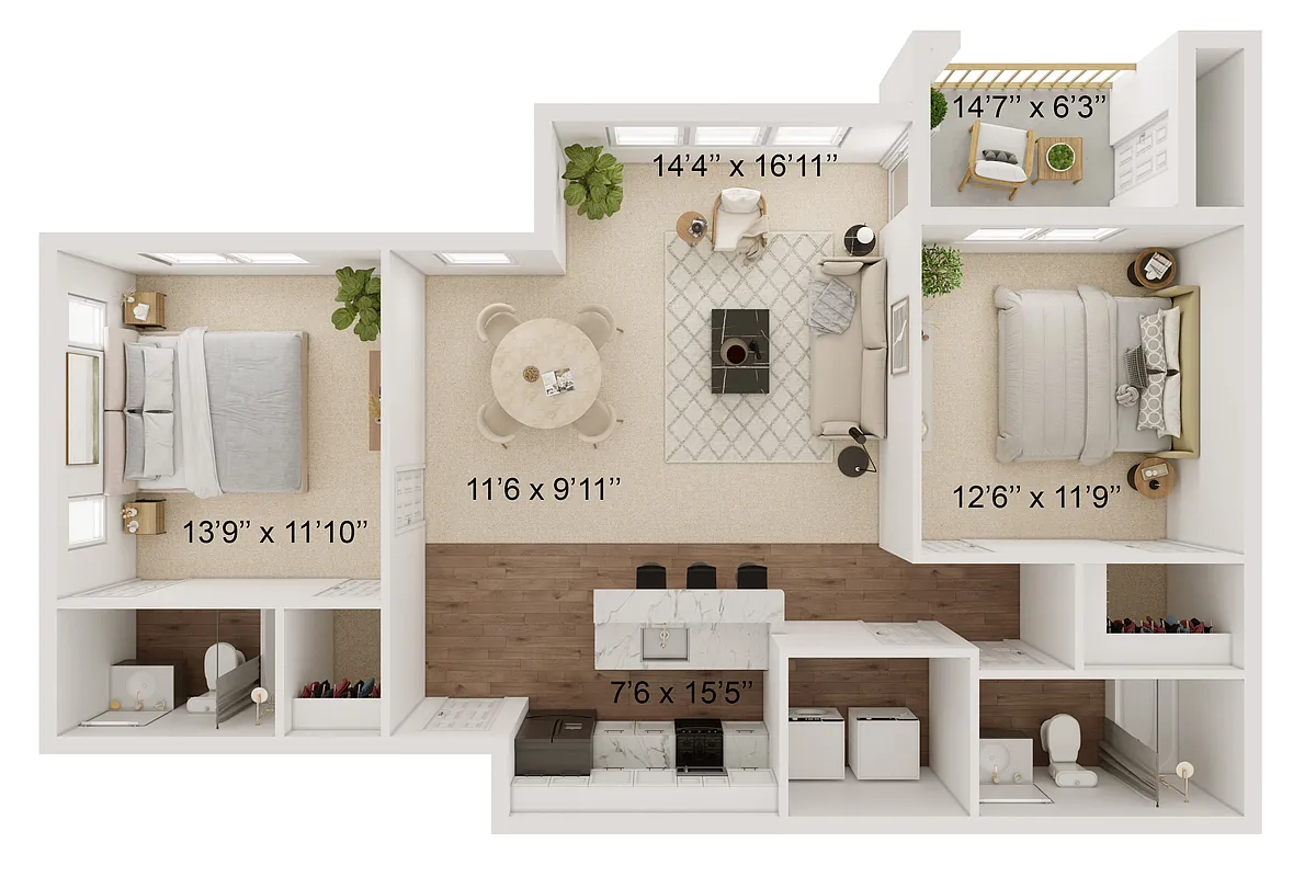 Floor plan Watermill B2B