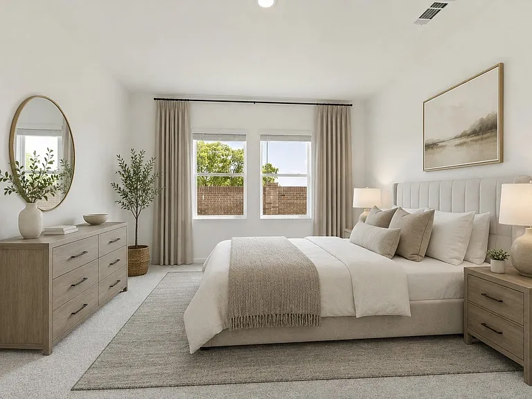 Primary bedroom - Virtually staged