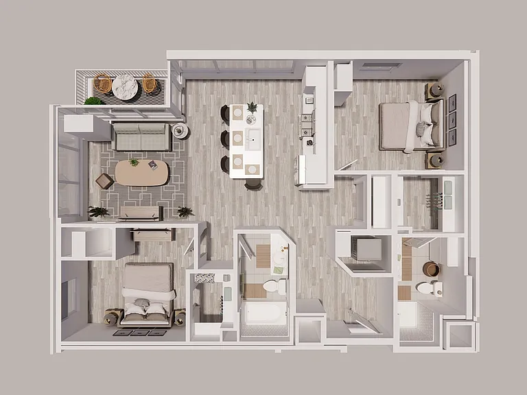 720 EW - 3D Marketing Plans - unit D1 - top view 720 EW - 3D Marketing Plans - unit D1 - top view