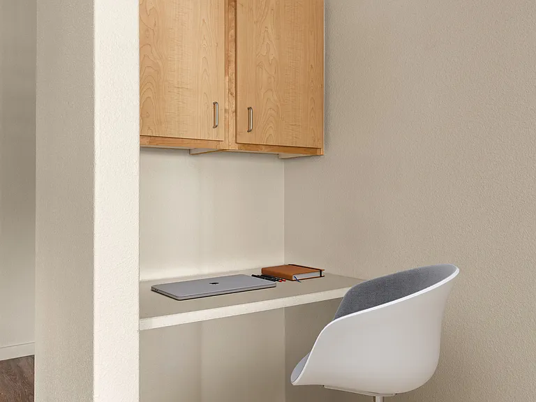Stay productive with a built-in workspace designed for modern living.