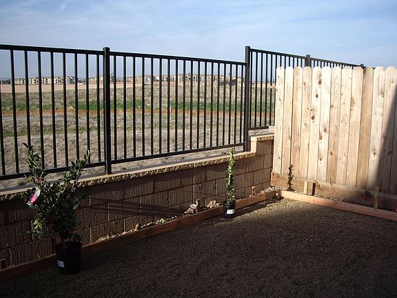 Patio was being constructed.