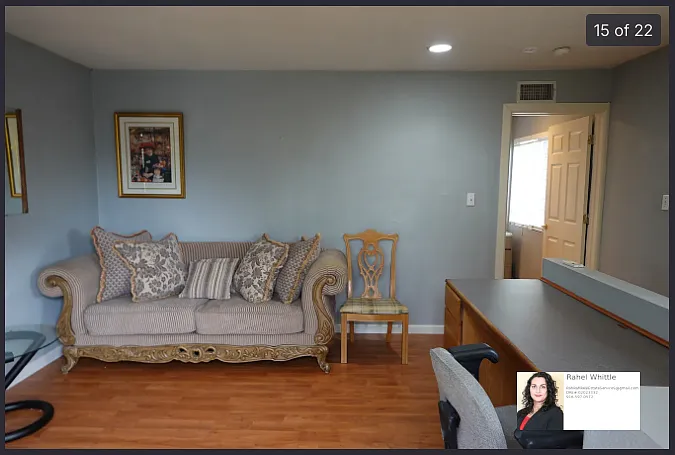 Couch in Loft area and Living space; separate and adjacent to master-bedroom