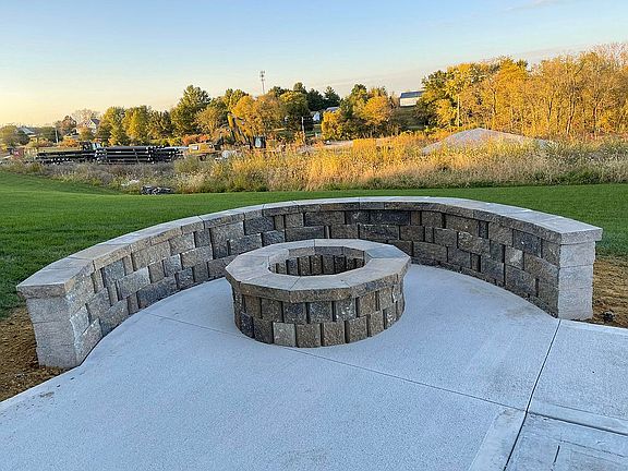 Newly built fire pit