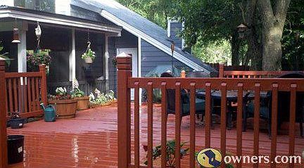  Private fenced backyard