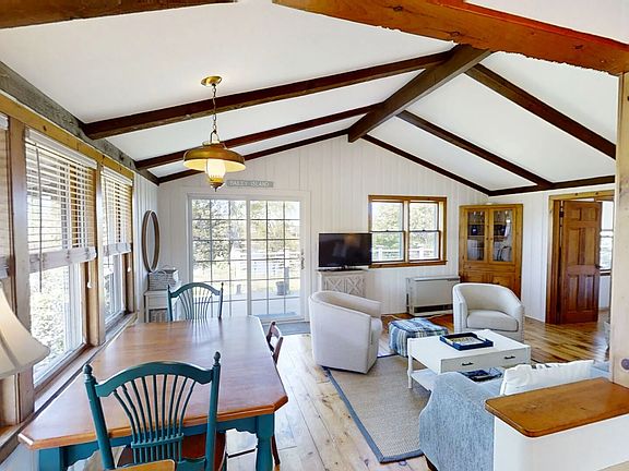 Open living and dining area