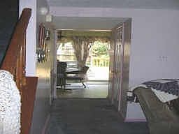 view from living room to dining