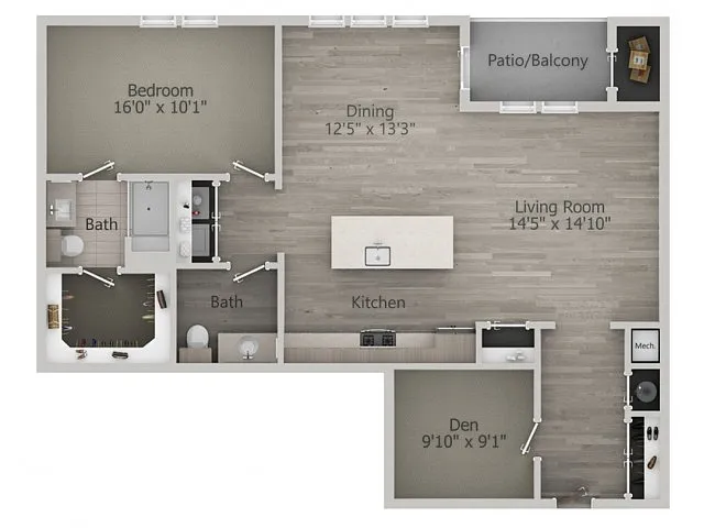 Floor plan Craigville (1br+d_a)
