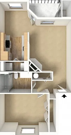 Copper 3D - 1 Bedroom, 1 Bathroom Copper 3D - 1 Bedroom, 1 Bathroom