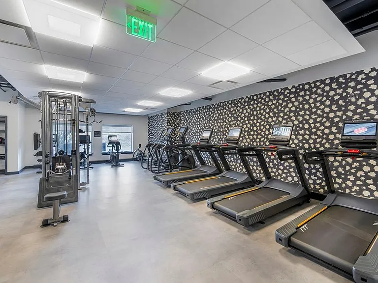 Fitness center with strength and cardio equipment