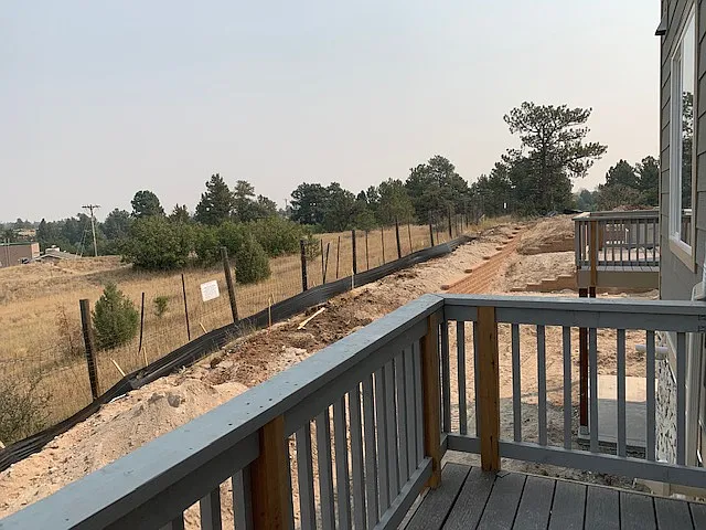 Back Deck view - open space. It is now landscaped