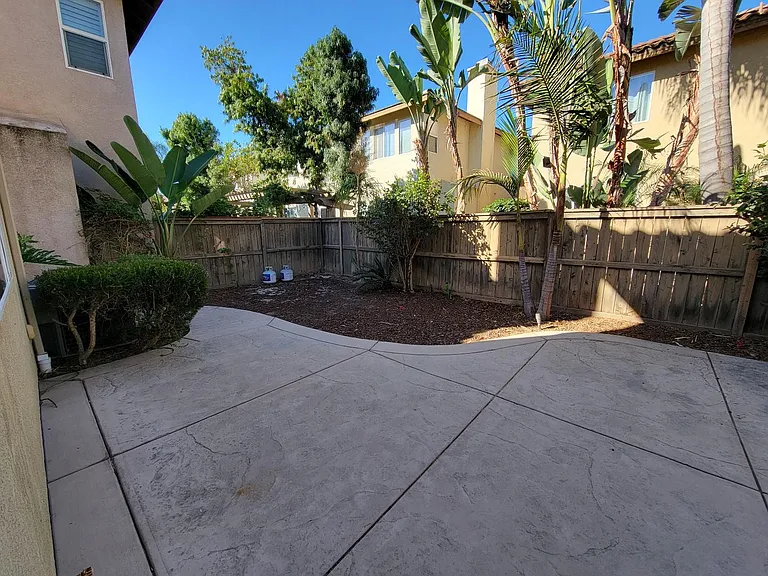 Quiet backyard