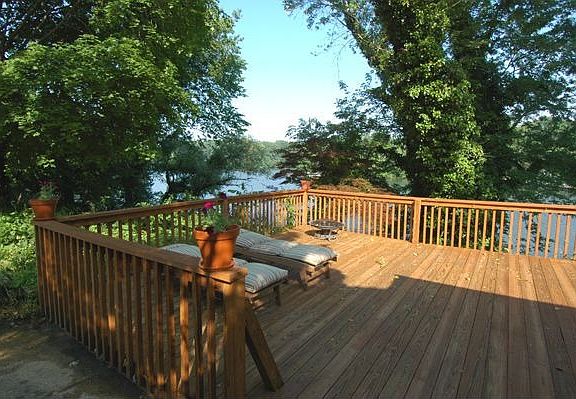 View of the water from the deck
