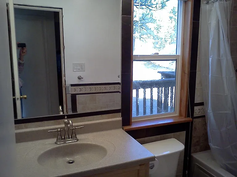 New bath downstairs.