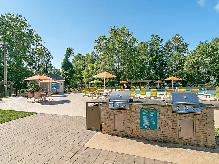 Grill your favorite by the pool with Hawthorne at Southside's outdoor grilling station