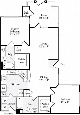 Floor plan Two Bedroom Plan B