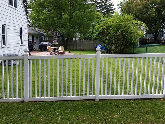 Completely fenced in back ya