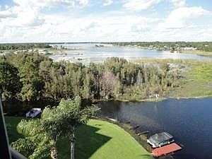 Partial view of private 517 acre Lake Grassy (full view in later pictures)