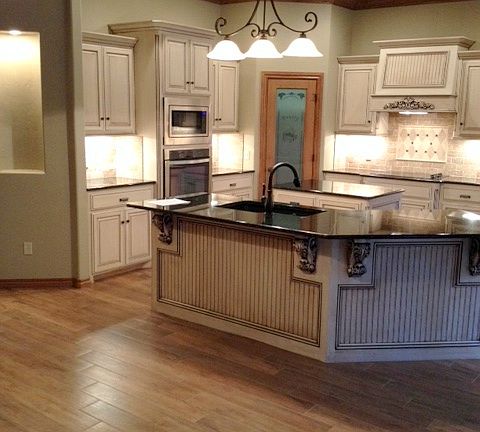 Glazed kitchen cabinets