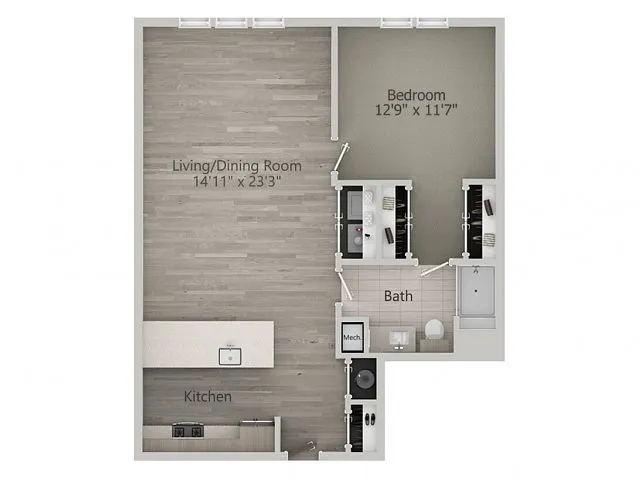 Floor plan Millway (1br_b)