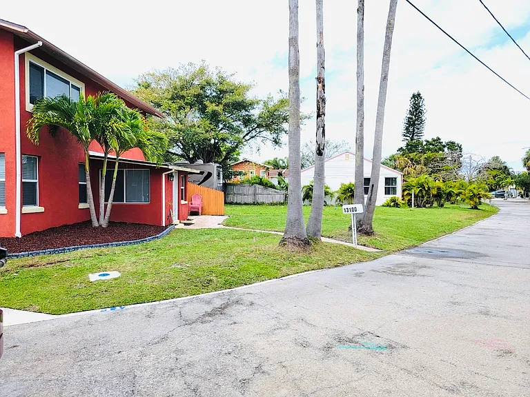 Corner lot 2 story home in a beach community.