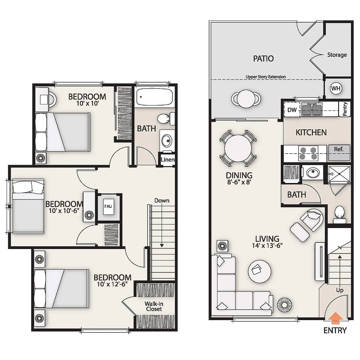 Floor plan Cornell - Plan D