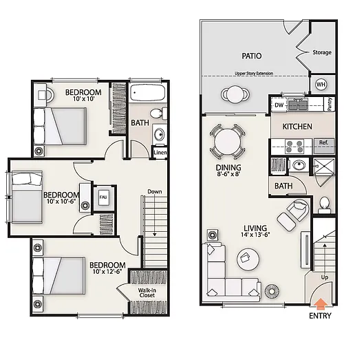 Floor plan Cornell - Plan D
