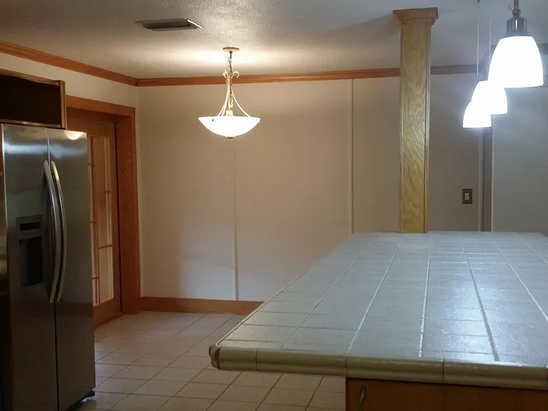 Kitchen facing dining area