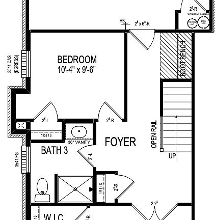 Townhome A Lower Level Base Plan