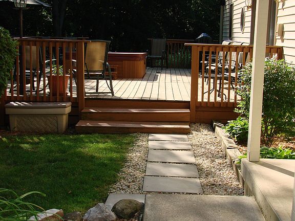 Back Deck with Hot Tub
