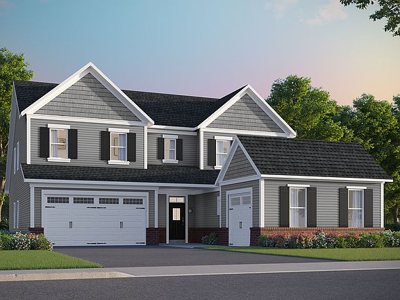 Elevation 2 of the Winthrop a home design at Lakeside at Trappe by Brookfield Residential