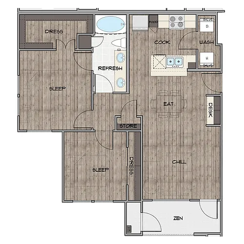 Floor plan B1B