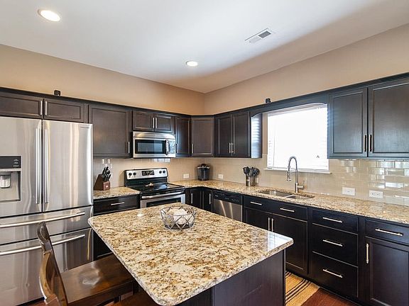 Large kitchen with island.