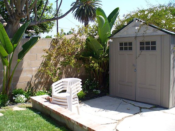 backyard with shed