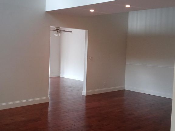 View from front door into living room.