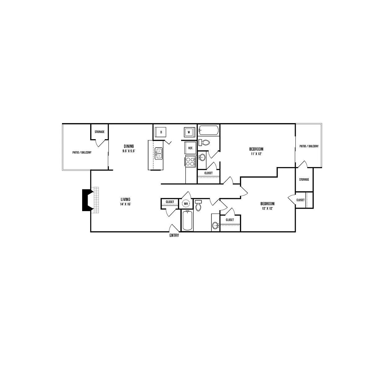Floor plan B2 Renovated