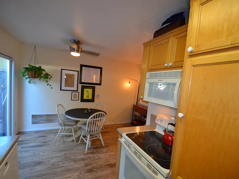 Kitchen facing dining room