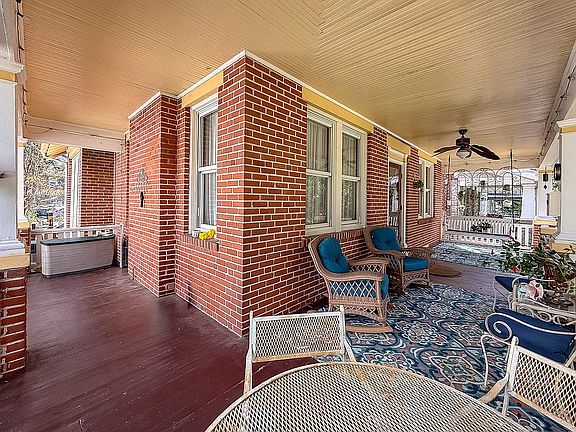 Large front porch with swing