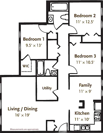 3 Bedroom 2 Bathroom Garden Apartment 3 Bedroom 2 Bathroom Garden Apartment