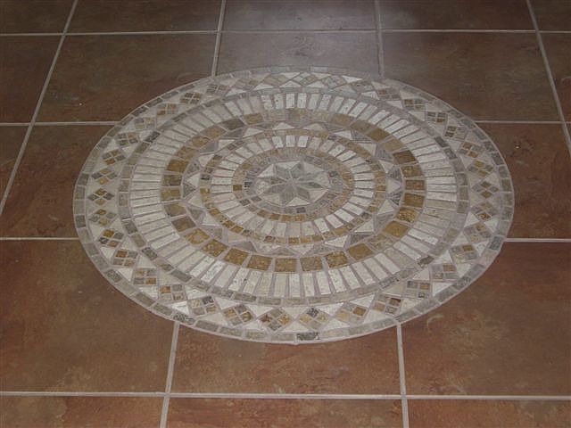custom tile work in entry