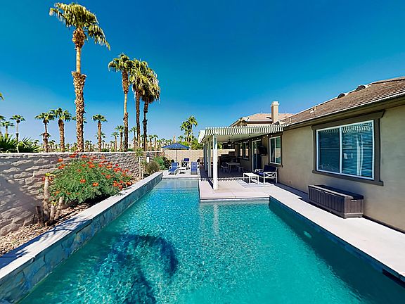 Pool is 5 feet deep with shallow entry. Can be heated for an additional pool heating fee.