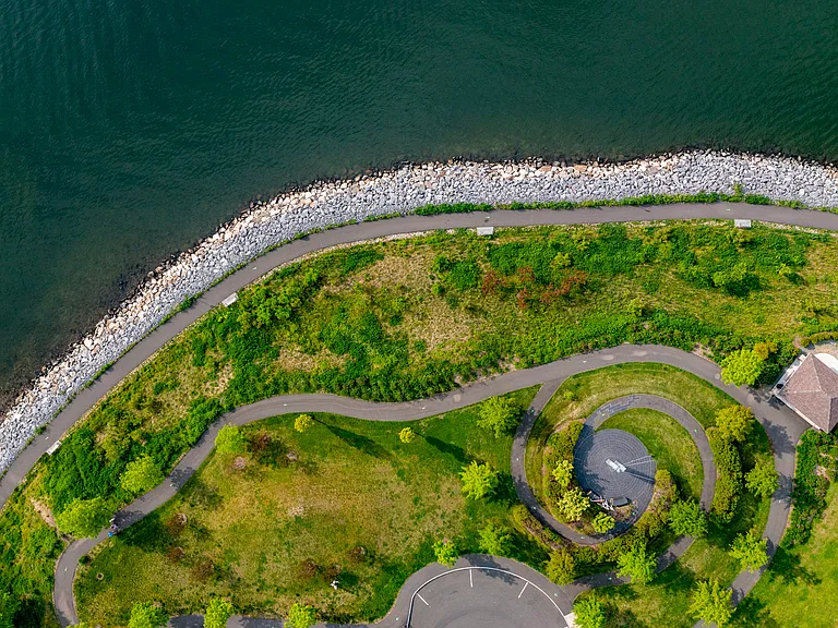 Aerial Views of Cos Cob Waterfront Park