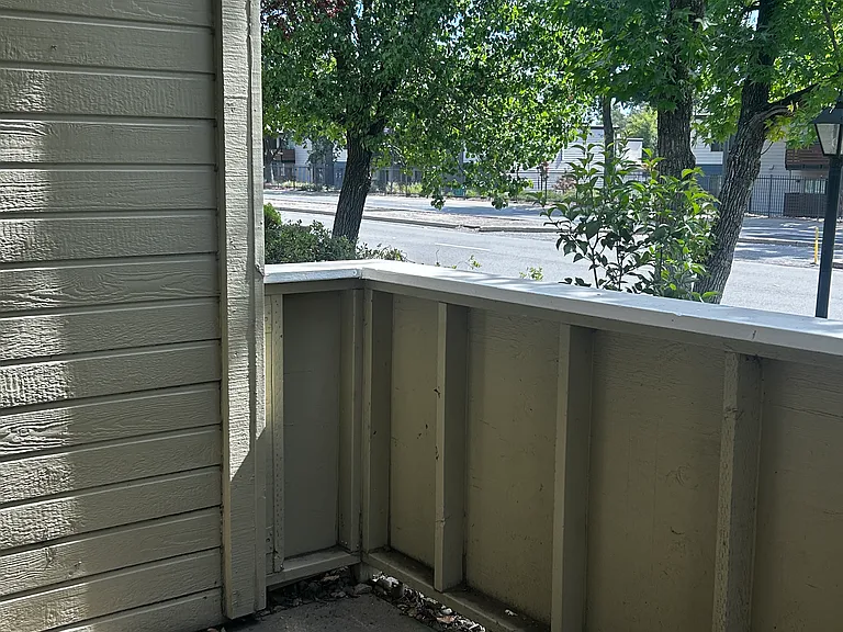 Sunny Patio with storage closet!